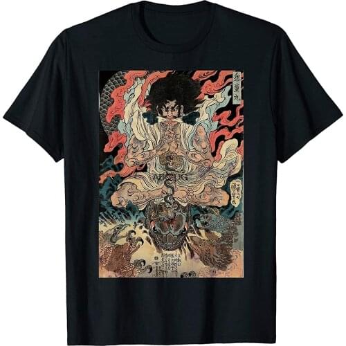 Japanese Vintage Artwork Tengu Gods Defeat The Evil Snake T-Shirt