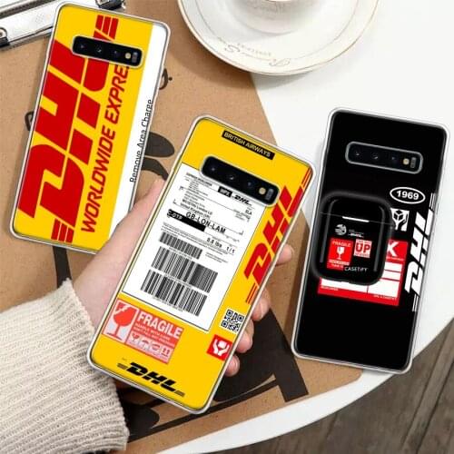 DHL Express Pattern Funny Silicon Phone Case For Samsung Galaxy A51 A71 A70 A50 A40 A30 A20E A10S A01 A21 A6 A7 A8 A9 Plus + Cov