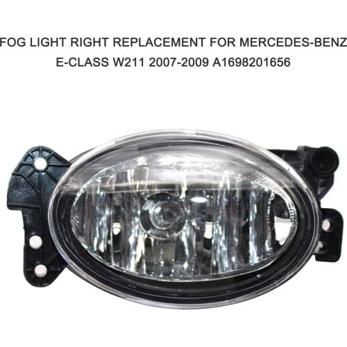 Fog Light Right Complete Clear Lens Halogen Bulb Replacement for Mercedes-Benz E-class W211 2007-2009 A1698201656