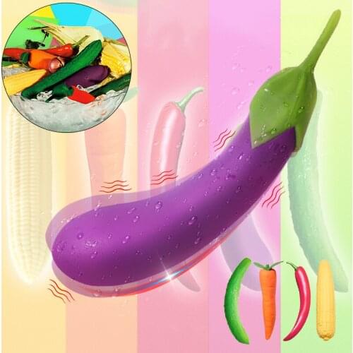 Female Masturbation Vibrator Vaginal Massage G-spot Vegetable Masturbator Realistic Clitoral Stimulation Adult Sex Toys Flirting