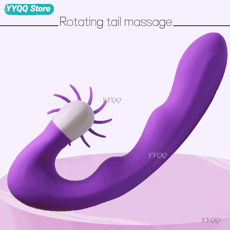 Female Vibrator Rotary Magic Wand G-Spot Clitoris Massager USB Charging Silicone Dildo Woman Erotic Adult Sex Products Sex Toys