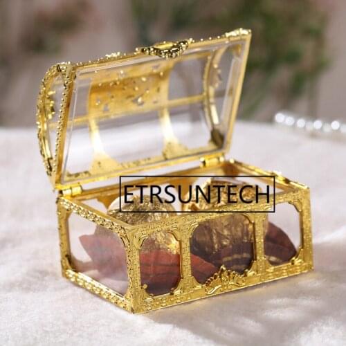 100pcs Mini Candy Pirate Box Makeup Case Treasure Storage Jewelry Box Trinket Crystal Pirate Gem Collectibles Candy Box