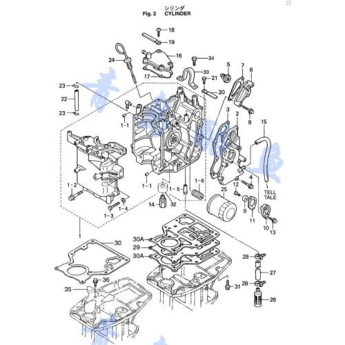 2strokes 2/3/4/5/6/9.9/15/18/25/30/35/4hp ZONGSHEN Selva spare parts