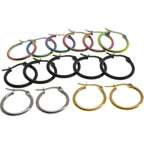 4pairs 2x20mm 316 Stainless Steel Earrings Hoops Circle for Women Earring Clasp Hooks Findings Earwire Jewelry DIY Accessories
