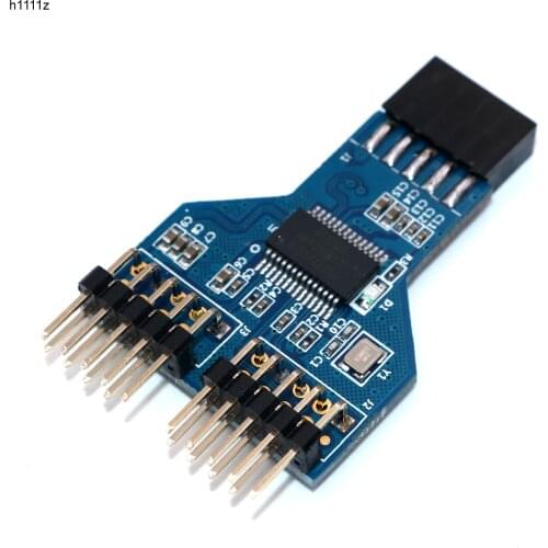 9pin USB Header Female 1 to 2 Male USB 2.0 Connector Desktop 9pin to 9pin Adapter for RGB Splitter NZXT Water Cooling Bluetooth