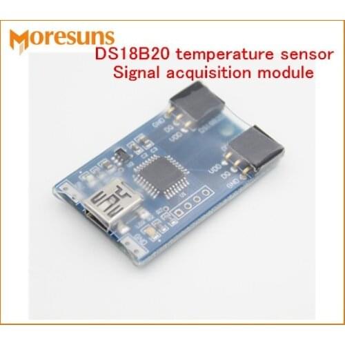 Free Ship Good bluetooth wireless data transmission 2 way DS18B20 temperature sensor signal acquisition module