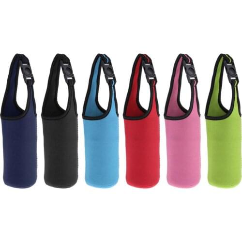 Water Bottle Tumbler Carrier Bag Cover Rack Protective Pouch 900ml(30oz.) with Hand Strap Buckle