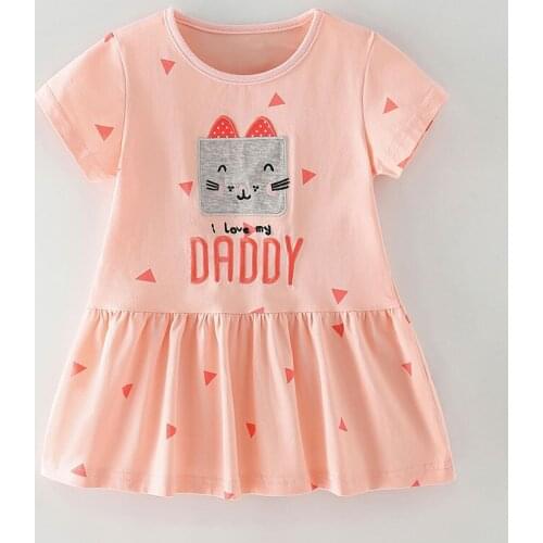Infant Toddler Kids One-piece A-Line Dresses for Girls Brand Cotton Summer Casual Dress Children Clothing Cute Baby Girl Clothes