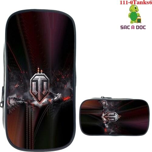 Game World of Tanks Boys Girls Cartoon Pencil Case Bag School Pouches Children Student Pen Bag Kids Purse Wallet Pencil Holder