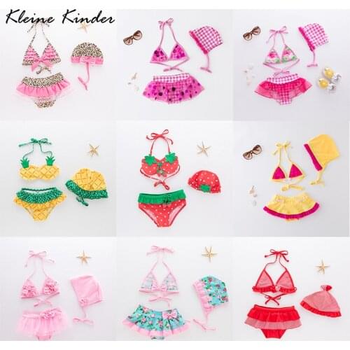 Baby Bikini Swimsuit for Girls 3 Pieces Sexy Child Bikinis Set Toddler Childrens Bathing Suit Kids Swimwear Swimming Wear Girl
