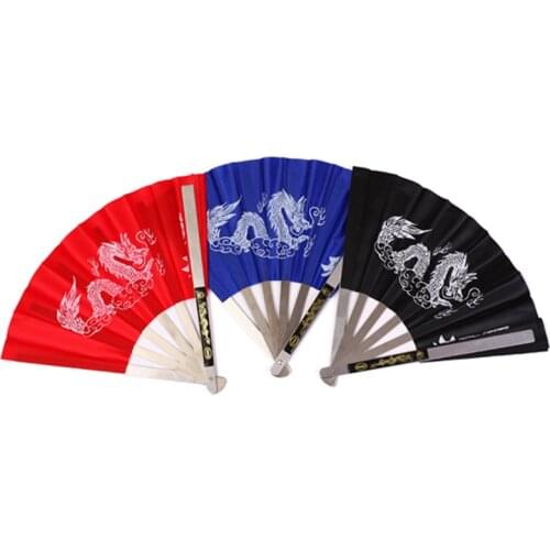Stainless steel Tai Chi Fan Kung Fu Fitness Wushu fan Show fan Mulan shan decorate Technology Fan