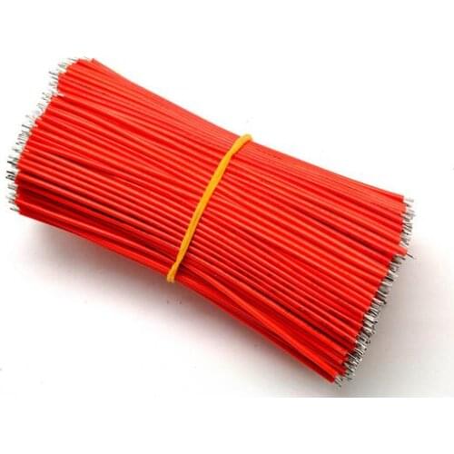 30 pcs Motherboard Breadboard Jumper Wire Wrapped Tin 24AWG Black And Red Electronic 10 cm Accessories Electronic Components