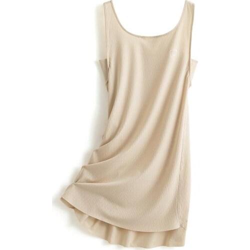 Sweet Girl Night Dress Nuisette Sexy Women Solid Mini Sleepwear Sleeveless Ice Silk Nightgown Casual Ladies Home Sleep Shirt