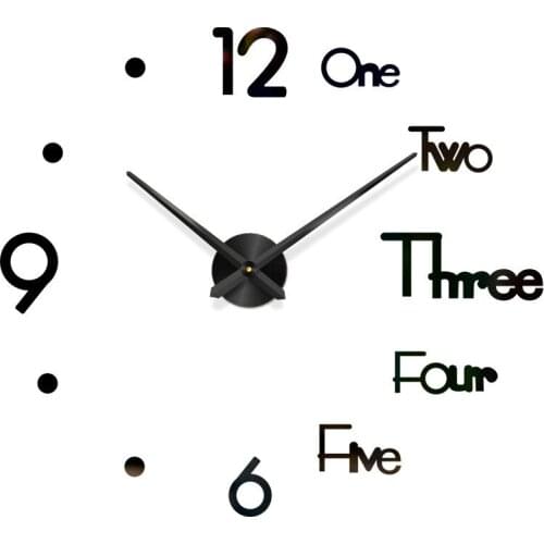 Wall clock modern design digital stickers watch 3d acrylic diy Home decoration wallpaper 5AA battery for living room salon Decor