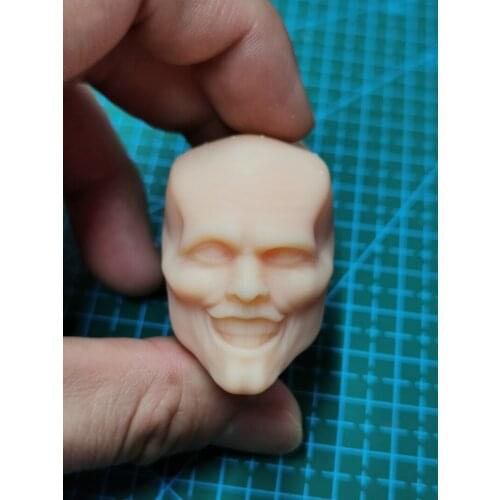 1/6 Scale Jim Carrey Mask Unpainted Head Model for Toys Gifts Collections DIY