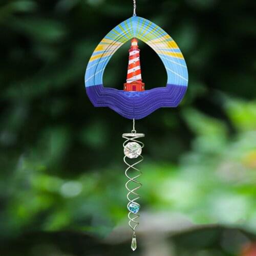 Novelty Rotating Garden Wind Chimes Wind ing Porch Window Decor