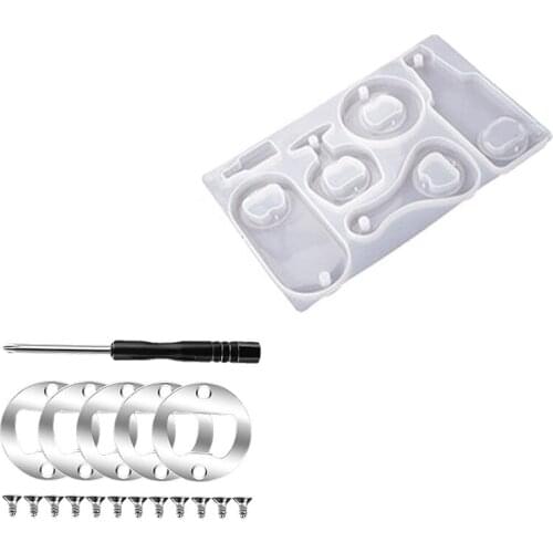 Bottle Opener Resin Molds Kit, Beer Opener Silicone Molds for Epoxy, Resin Jewelry Casting Molds for Wine Corkscrew