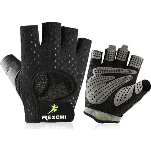 Summer Outdoor Cycling Fitness Sunscreen Half Finger Man Gloves Wear-resistant Non-slip Mesh Breathable Man Handguard Gloves