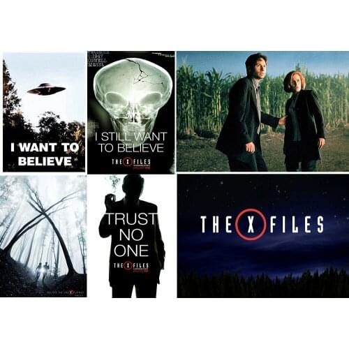 THE X- FILES Poster Clear Image Wall Stickers Home Decoration Good Quality Prints White Coated Paper
