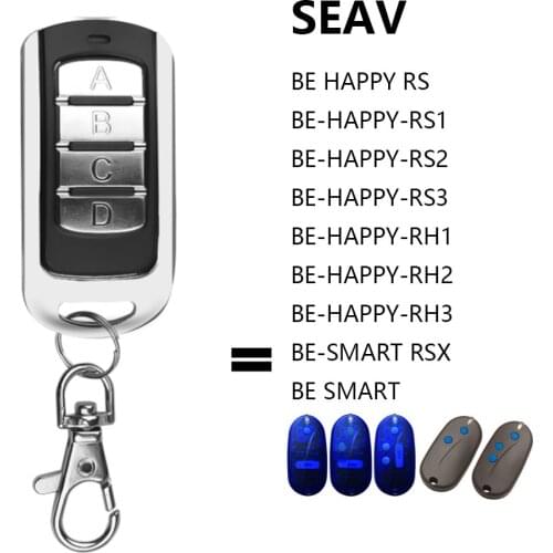 SEAV Garage Door Opener 433 MHZ for BE-HAPPY-RH1 BE-HAPPY-RH2 Remote control Replacement Rolling code 433.92MHZ