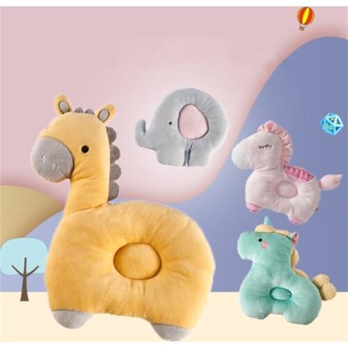 Infant Anti Roll Toddler Pillow Baby Sleep Positioner Cushion Headrest Pillow Animal Shape Protection Newborn Baby Bedding