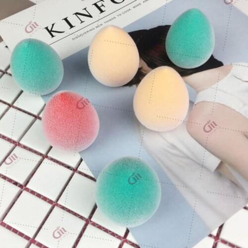 Non-latex Flocking Professional Wholesale Foundation Base Liquid Cosmetic Beauty Blending Tool Powder Puff without Box