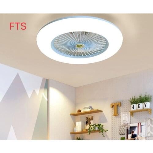 Simple and modern LED with remote control fan light acrylic ultra-thin ceiling light restaurant silent fan light bedroom lamps