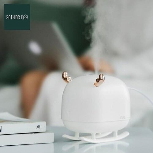 Sothing Deer Air Humidifier USB Cable Powered Mini Portable Air Purifier With Ambient Night Light Ultrasonic Diffuser Humidifier