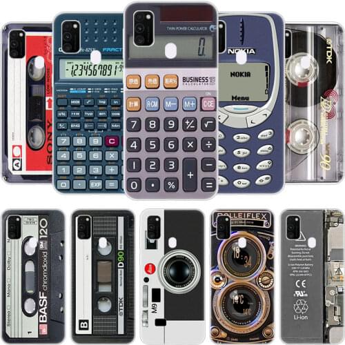 Vintage Camera Cassette Chip Phone Case for Samsung Galaxy F41 M01 Core M02S M12 M21S M30S M31S M42 M51 M62 A6 A7 A8 Plus 2018