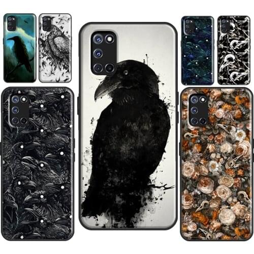 Raven Crow Skull pattern Case For OPPO A1K A3S A5S A15 A52 A72 A83 A91 F5 A5 A9 A31 A53 2020 Reno 2 Z 4 Pro Coque