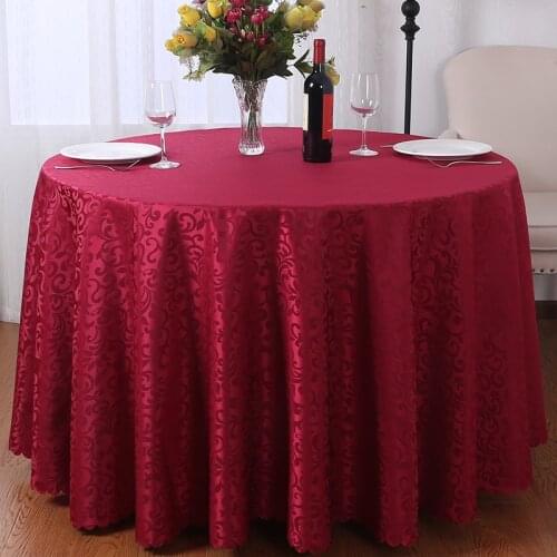 Embroidered tablecloth PartyDecor CustomSize EuropeJacquard WhiteTable Cover Round Washable Banquet Polyester Outdoor Protector