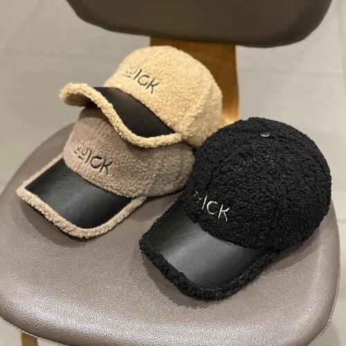 Winter hat female student Korean style womens hat fashionable baseball cap warm all-matching Internet celebrity peaked cap