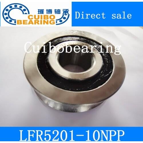 10 PCS LFR5201NPP U Groove Track Roller Bearings (Rubber Seal)