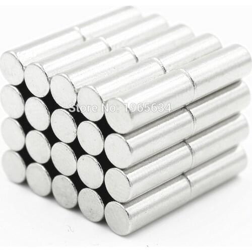 1000pcs Neodymium N35 Dia 4mm X 10mm Strong Magnets Tiny Disc NdFeB Rare Earth For Crafts Models Fridge Sticking magner 4x10mm
