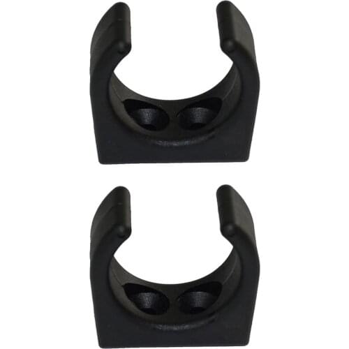 2pcs 32MM 1-1/4' Black Nylon Boat Hook Clips Rod Tube Storage Clips for Marine