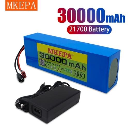 36V 30A 21700 Lithium Battery pack 10S2P 30000mAh 500W high power electric bicycle battery 36V eBike Battery + 42V 2A charger