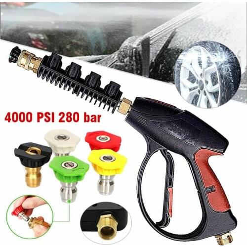 4000PSI High Pressure Car Cleaner Cleaning Washer Water Lance Brass Spray Nozzle Wand With A Locking Safety Handle