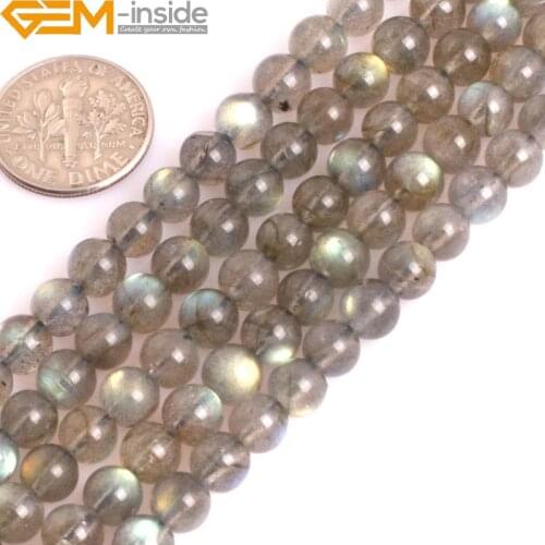 AA Garde Natural Round Blue Rainbow Labradorite Precious Stone Beads for Jewelry Making Beads DIY Bracelet Necklace 15'' Strands