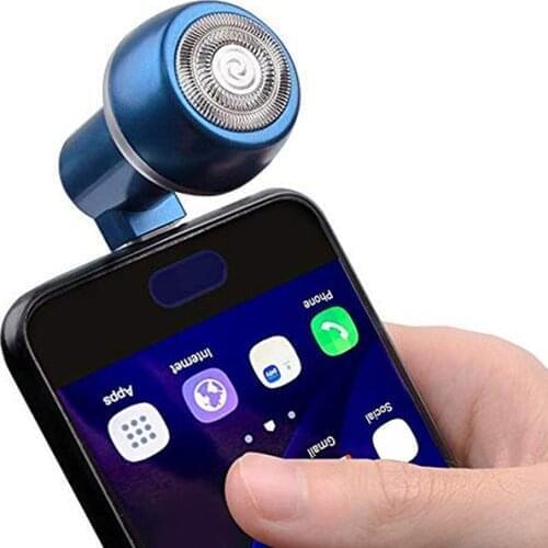 Mobile phone shaver razor with USB/Micro USB/Type-C/lighting connector, plug & play, easy to use, mini portable