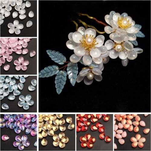 50pcs 10x12mm Beads Czech Glass Loose Spacer Beads for Needlework Earrings Bracelet Hair Sticks Jewelry Making Components DIY