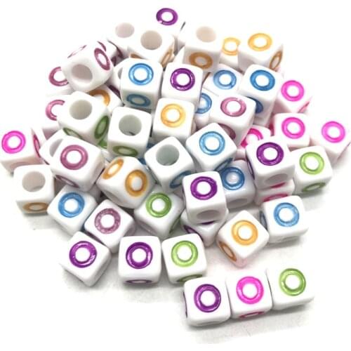 50pcs 7x7mm 26 Letter Beads Square Shape Alphabet Letter Beads Charms Bracelet Necklace For Jewelry Making Accessories #OOO