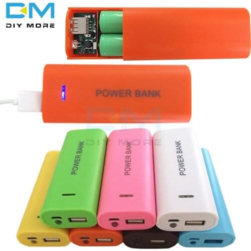 Candy Color Fashion 5600mAh 2X 18650 USB Power Bank Battery Charger Case DIY Box for cell phone For 18650 Li-battery DC 5V 1A