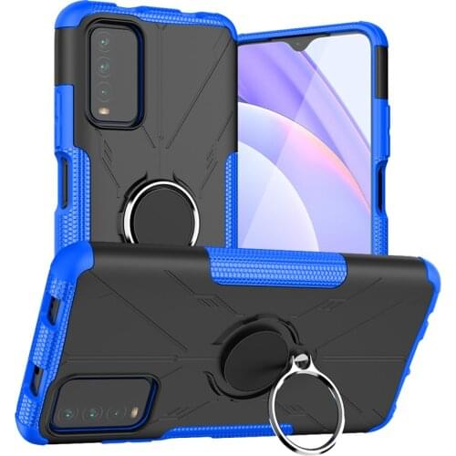 For Xiaomi Redmi 9T Case Cover Magnetic Ring Holder KickStand Heavy Duty Armor Shockproof Phone Bumper Redmi 9 T Case Redmi 9T