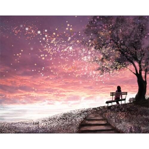 CraftArtGo Painting By Numbers Landscape Drawing On Canvas HandPainted Gift Picture By Number Waterfall Kits Home Decoration