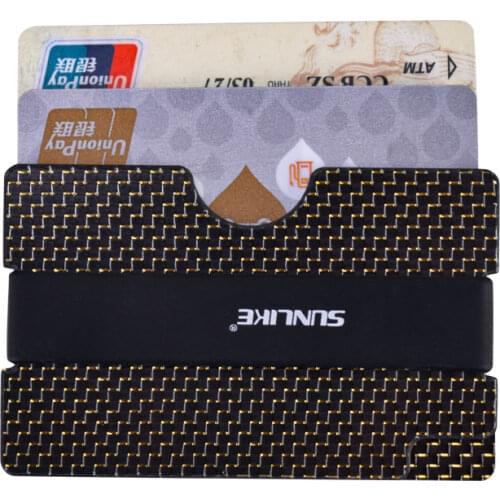 Suitable For Credit Card Holder Ultra-Thin RFID Barrier Band Wallet Business Card Holder Burable 3K Carbon Fiber Mens Wallet