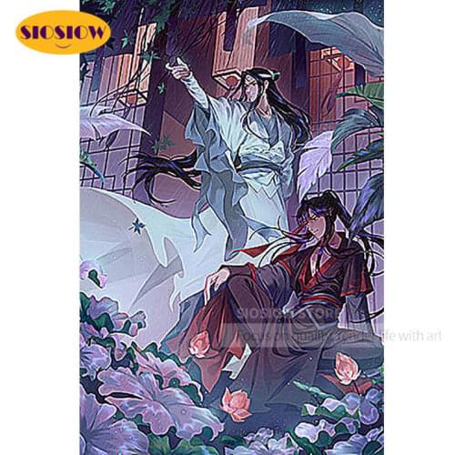 Diy Poster 5d Diamond Painting Mo Dao Zu Shi Wei Wuxian Lan Wangji Diamond Embroidery Dao Mo To Shi Anime Fanart Gifts For Girls