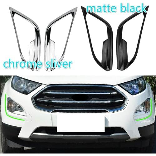 For Ford Ecosport 2018 2019 2020 Accessories 2 Colors ABS 2Pcs/Set Car Front Fog Lamps Cover Fog Light Trim Sticker