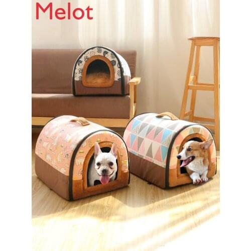 Kennel Large Dog House Type Four Seasons Universal Pet Removable and Washable Sofa Bed Golden Retriever Dog Winter Warm