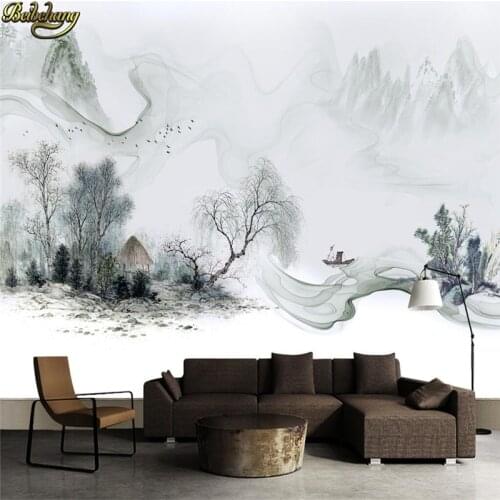 Beibehang Chinese ink landscape Photo mural Wallpaper Living Room Background Wall paper papel de parede 3D Mural Moisture-Proof