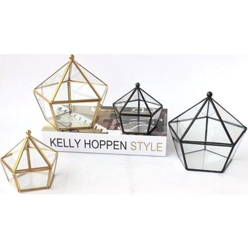 Geometric Glass Flower Room Micro Landscape Glass Flower Pot Eternal Life Flower Box Crafts